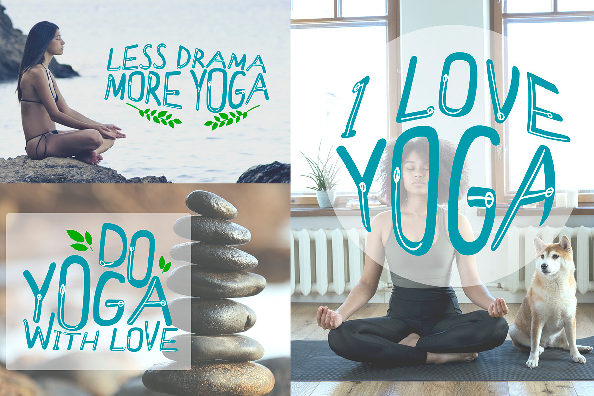 SALE! Yoga with a girl illustrations, a Decorative Illustration by Fli Store (Photo 7 of 8)