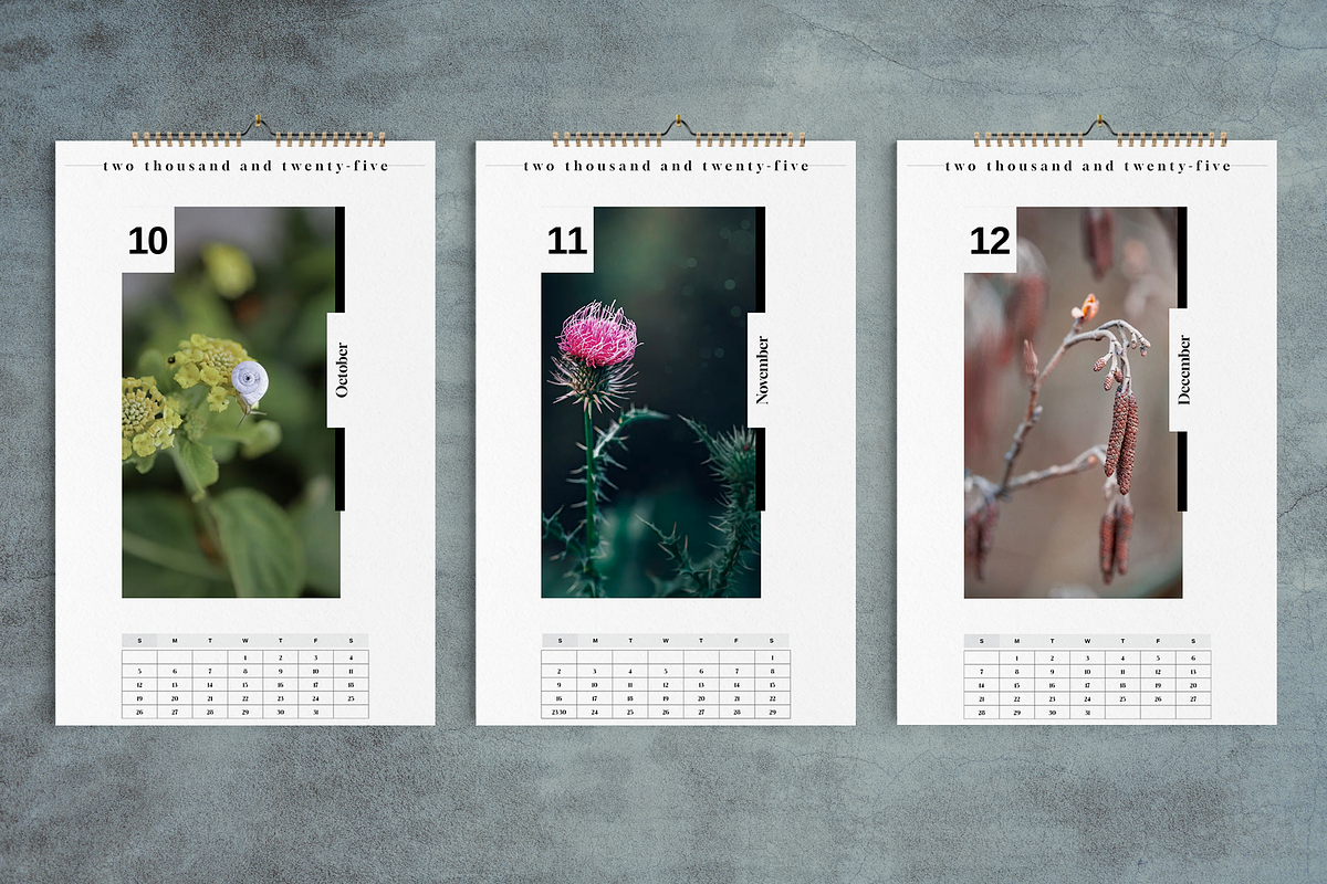 Macro photography Wall Calendar 2025, a Stationery Template by Boris Cupac (Photo 3 of 5)