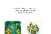 Fantasy Landscape Clipart Set, a Decorative Illustration by Pati Charm Studio (Thumbnail 3 of 8)