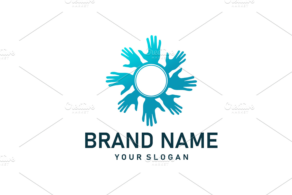 hand logo design hand care body, a Branding & Logo Template by Maylianaw28