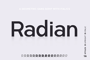 Radian A Geometric Sans Serif