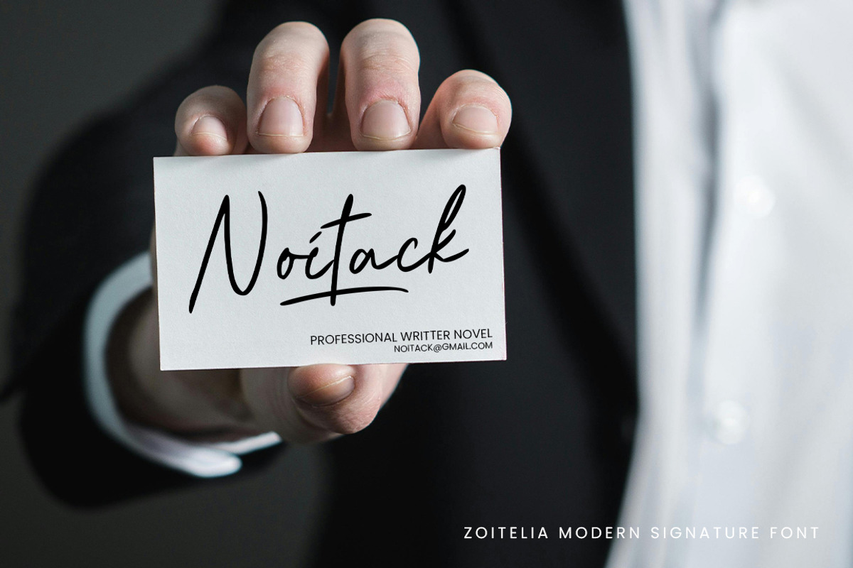 Zoitelia - Modern Signature Font, a Script Font by Megatype (Photo 6 of 11)