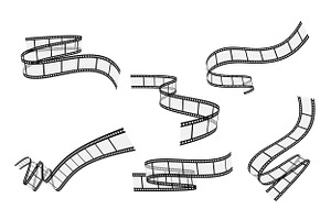 Realistic Transparent Film Strips, a Technology Illustration by PsychocheArt