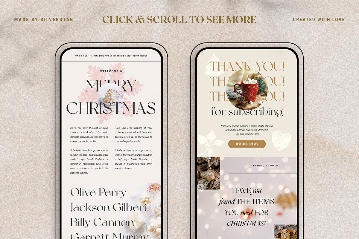 Christmas Newsletter Templates Pack, an Email Template by SilverStag Type Foundry (Photo 13 of 17)