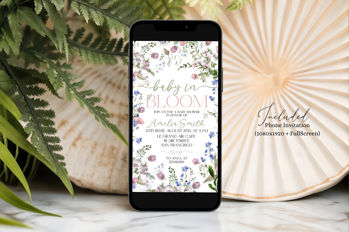 Butterfly and Purple Flowers, an Invitation Template by Digital_Mind (Photo 2 of 2)