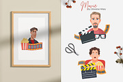 Cinema Movie Vector Clipart Set, a Person Illustration by Universe Mary (Thumbnail 3 of 8)