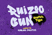 Ruizoo Gun Graffiti Type, a Handwritten Font by Maulana Creative (Thumbnail 1 of 7)