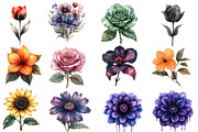 Halloween Flowers Clipart, an Illustration by Designworld (Thumbnail 2 of 5)