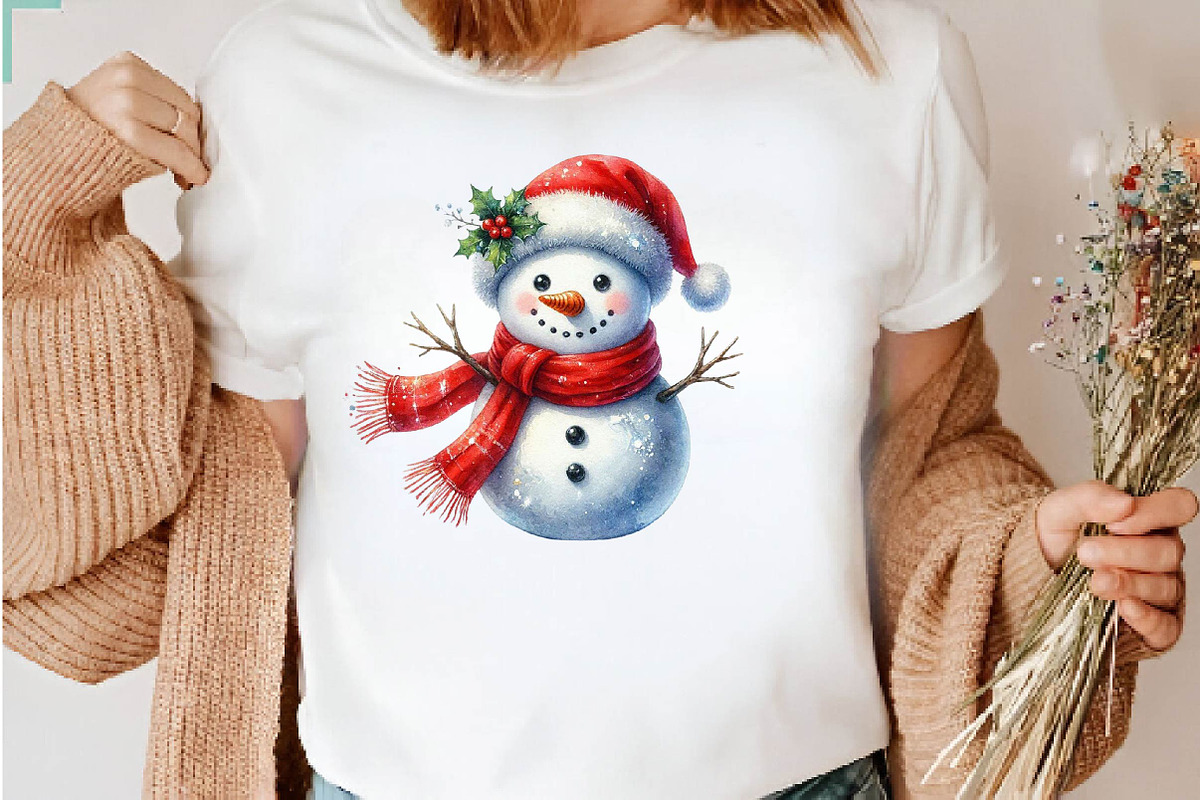 Christmas Snowman PNG, a Seasonal Illustration by CreationArt (Photo 6 of 7)