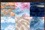 Divine Light Clouds Digital Paper, a Pattern Graphic by LA Design (Thumbnail 4 of 10)