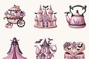 Halloween Tea Party Clipart Bundle, a Seasonal Illustration by BusyDaydesign (Thumbnail 5 of 9)