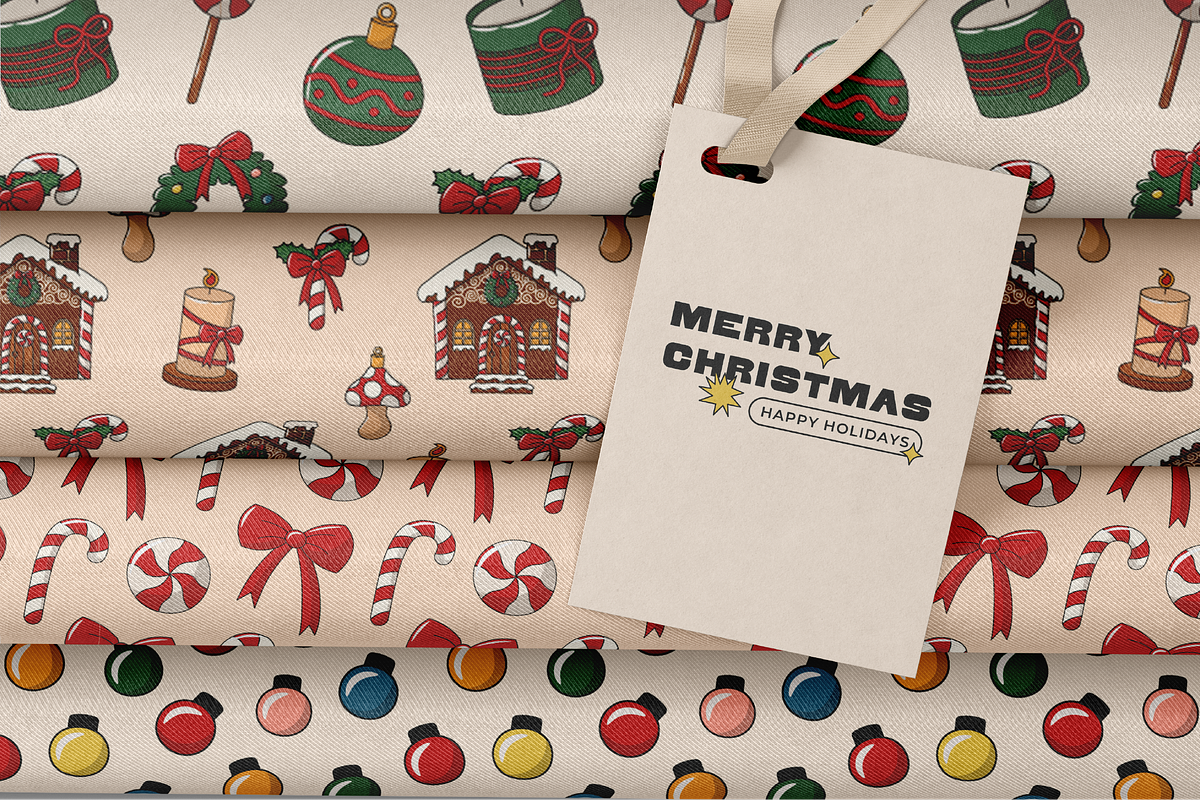 Retro Groovy Merry Christmas, an Object Graphic by semenova.sense (Photo 12 of 17)
