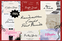 Handwritten Script Font Bundle | 75%
