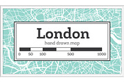 London England City Map in Retro, a Transportation Illustration by Booblgum (Thumbnail 1 of 8)