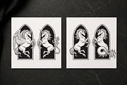 Magic Beasts Engraving Style Vector, an Animal Illustration by Croisy (Thumbnail 3 of 8)