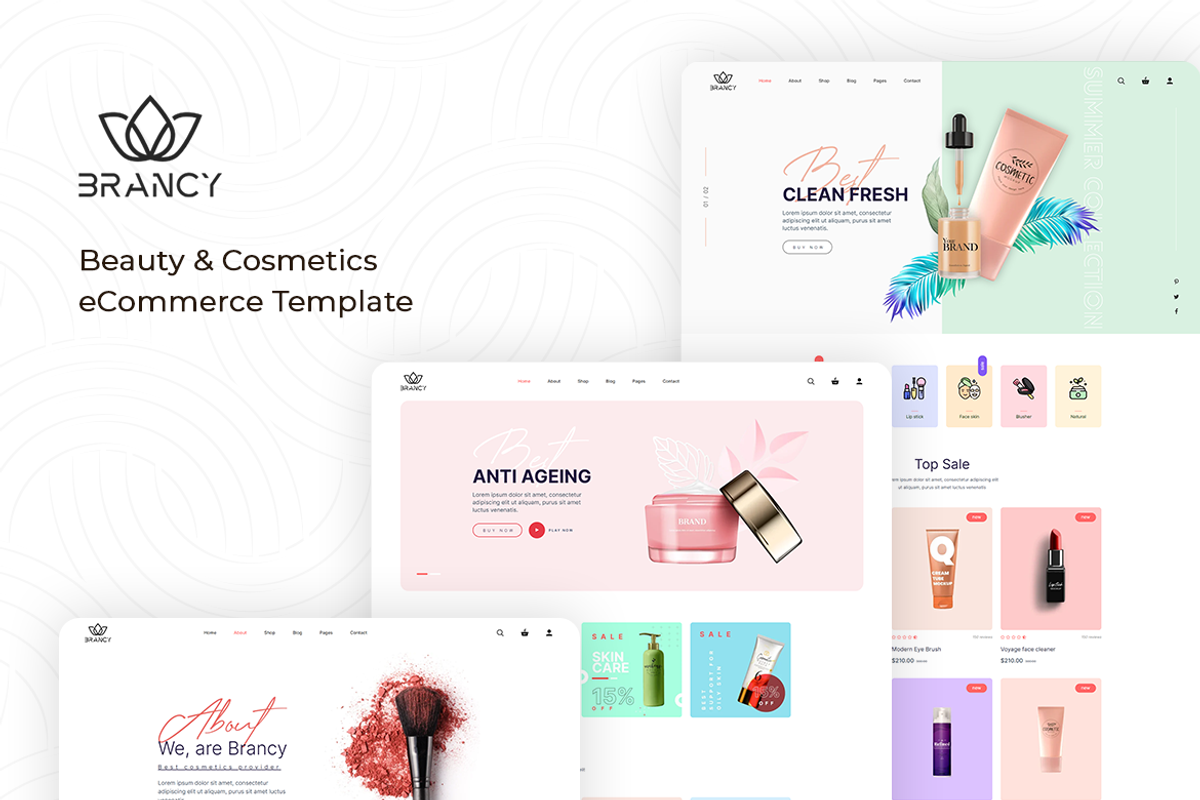 Cosmetic & Beauty Salon HTML Tempate, a Bootstrap Template by HasThemes (Photo 1 of 4)