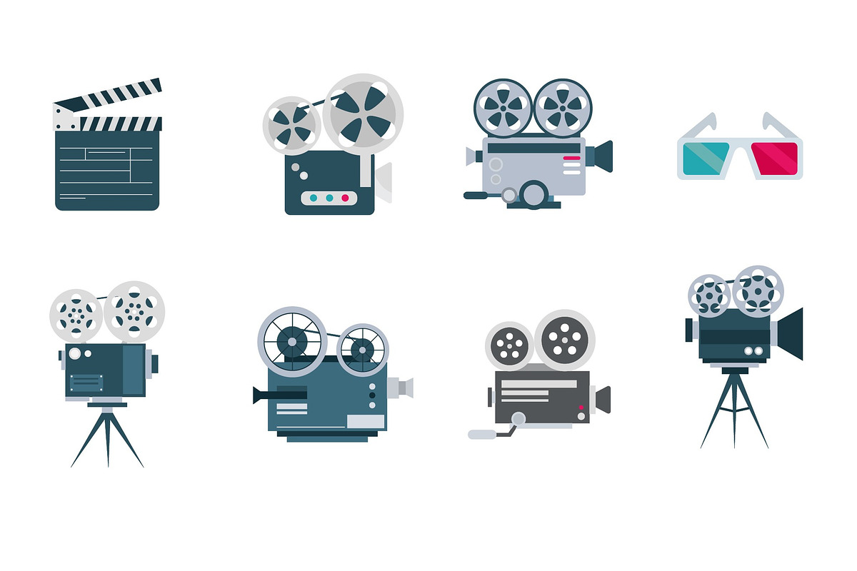 Retro Film Camera Illustration Set, an Object Illustration by studiogstock (Photo 3 of 3)