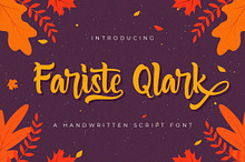 Fariste Qlark - Handwritten Font