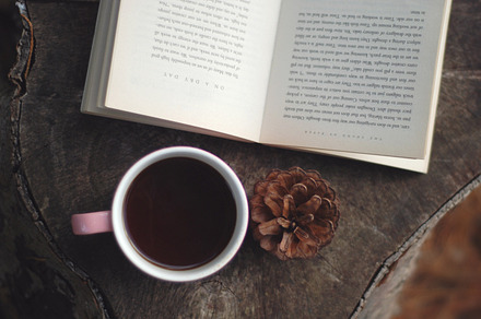 Autumn coffee and a book