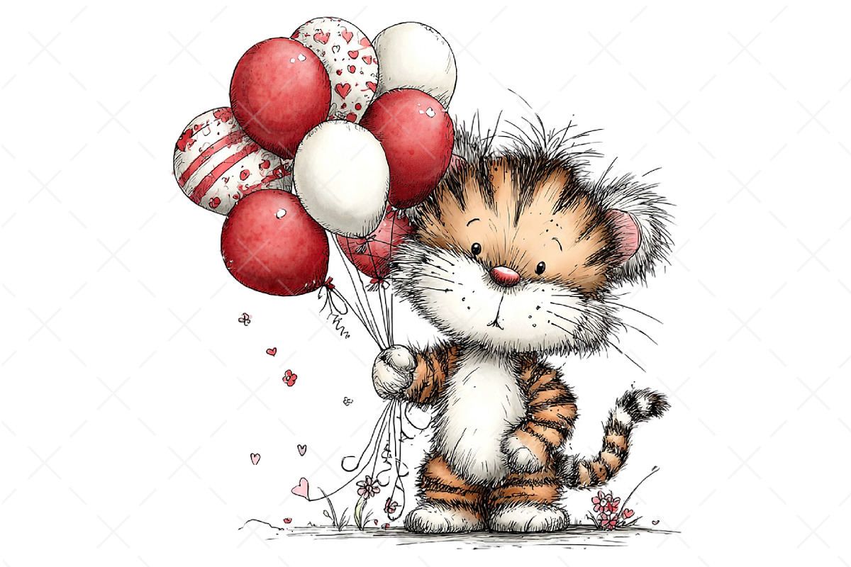 Whimsical Birthday Party Animals Png, an Illustration by Craft Nest (Photo 11 of 11)