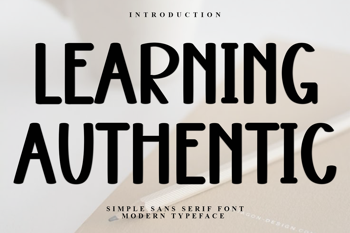 Learning Authentic, a Script Font by InermediaSTUDIO (Photo 1 of 7)