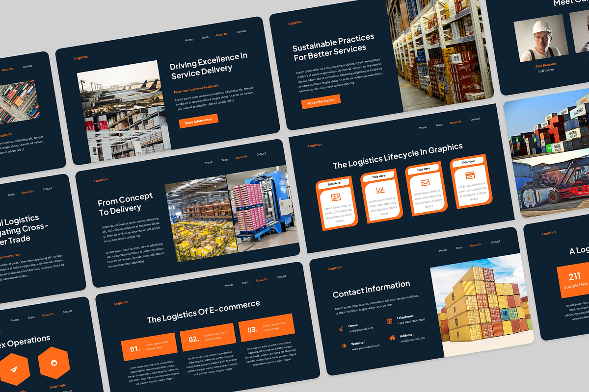 Logistics & Transport Keynote, a Presentation Template by Annora Studio (Photo 4 of 5)