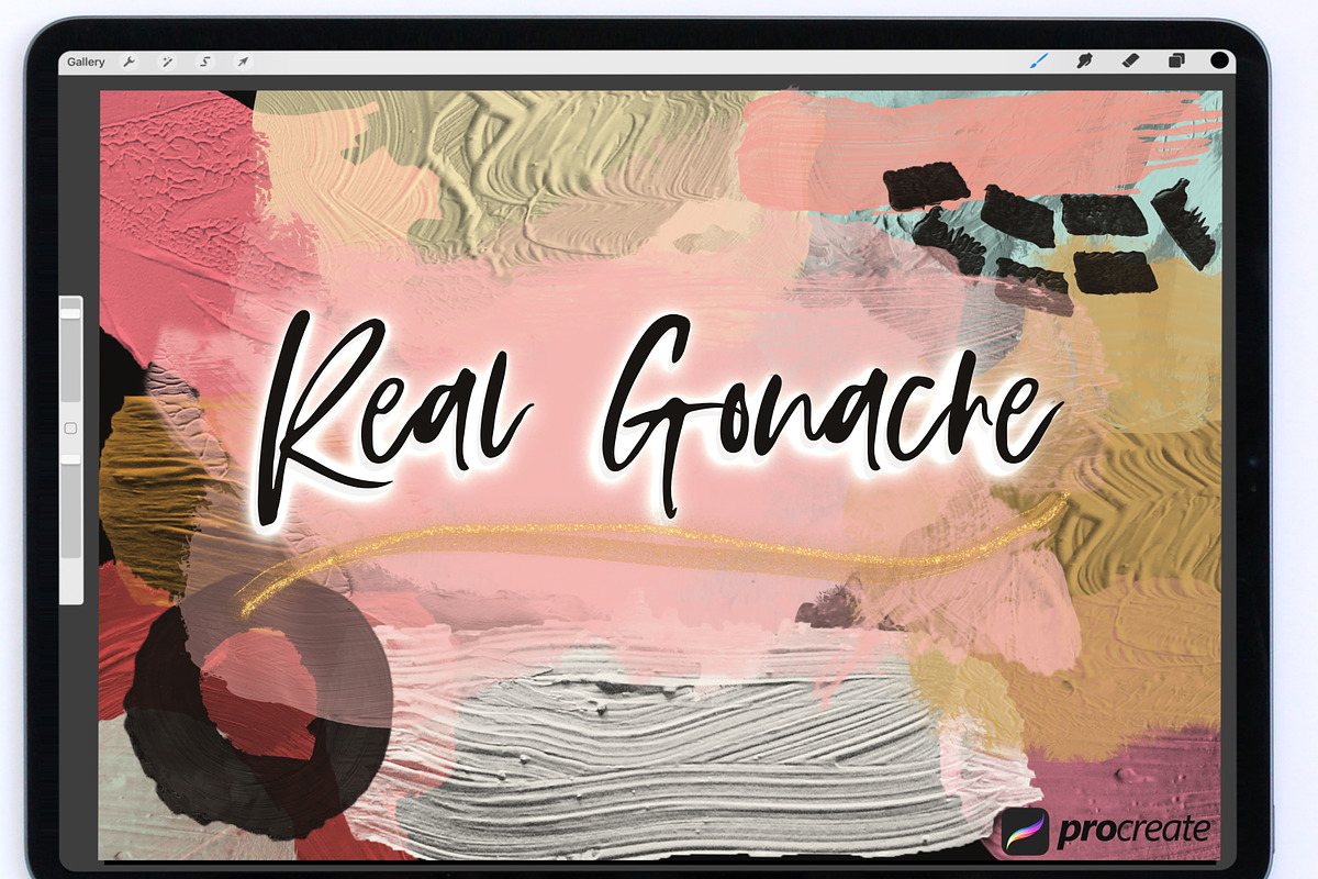 Real Gouache Procreate Brushes, a Brush Add-On by Li Zamperini (Photo 1 of 7)