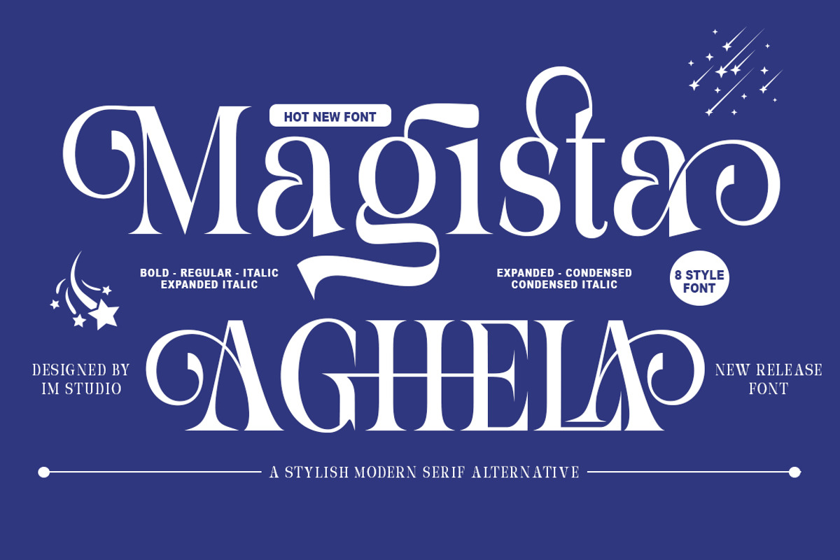 Magista Aghela (8 Style Font), a Serif Font by IM Studio (Photo 1 of 12)