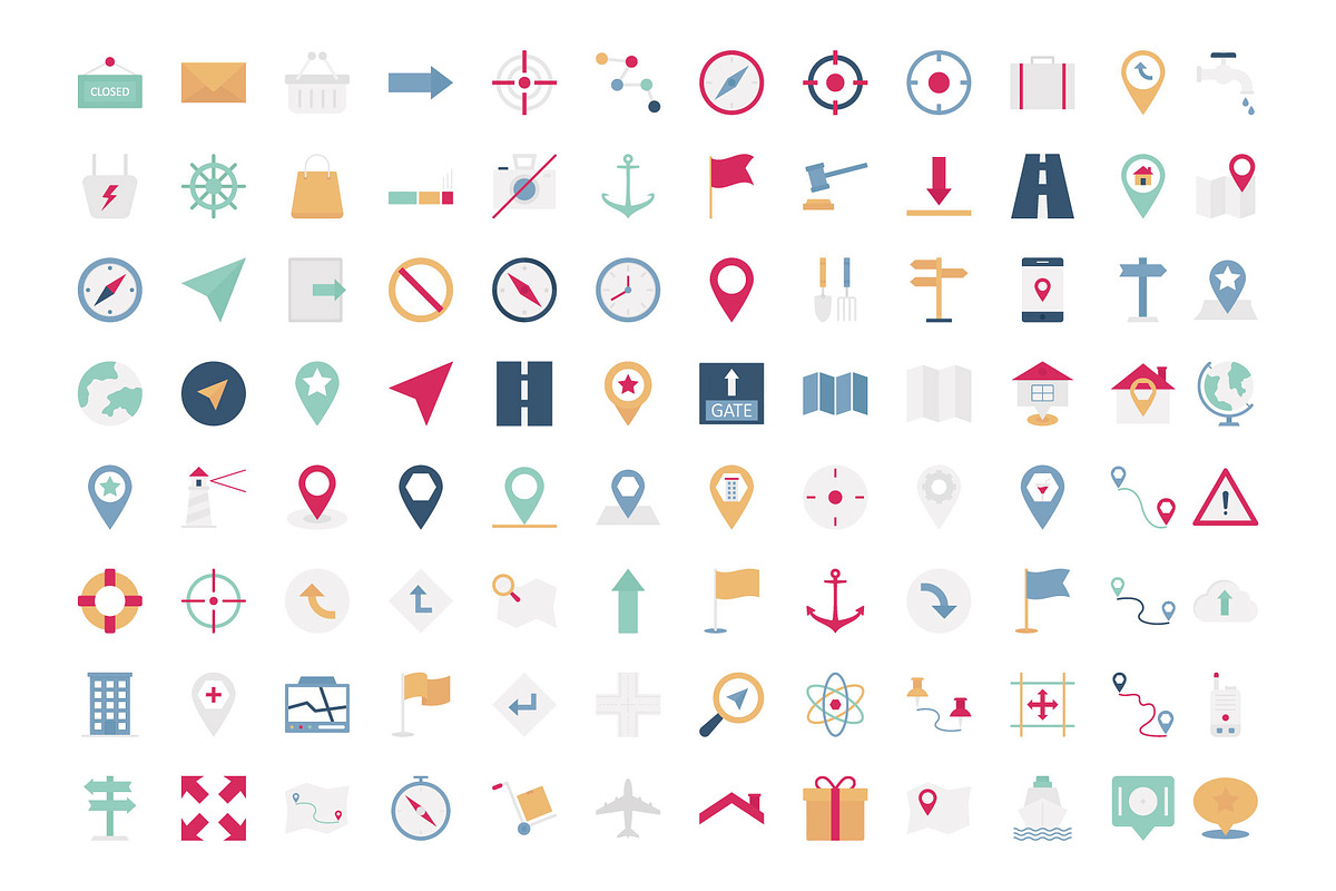 50+ Map & Navigation Icons, a Solid Icon by Vector Portal (Photo 2 of 6)