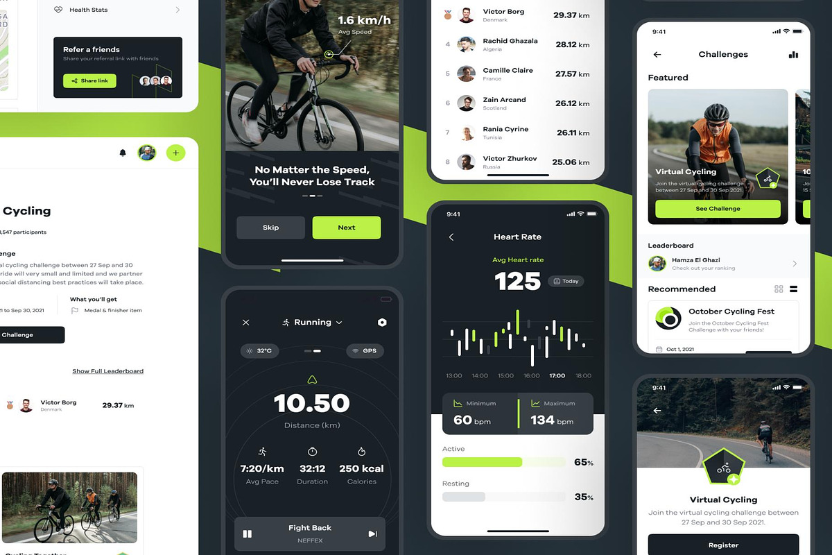 Sportly - Fittech Web App UI Kit, an UI Kit Template by Lumina_ui_ux202 (Photo 2 of 8)