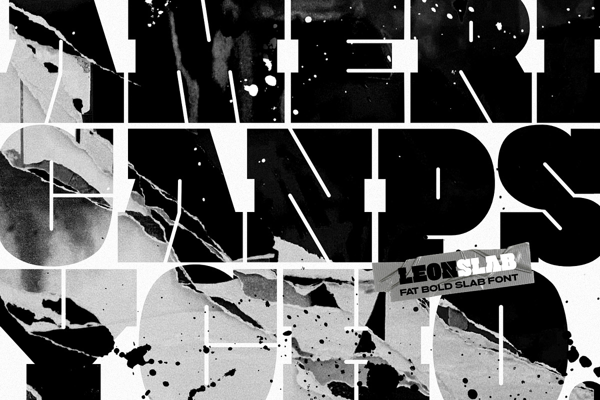 Leon Slab - Fat Bold Slab Font, a Slab Serif Font by ikiiko (Photo 3 of 7)
