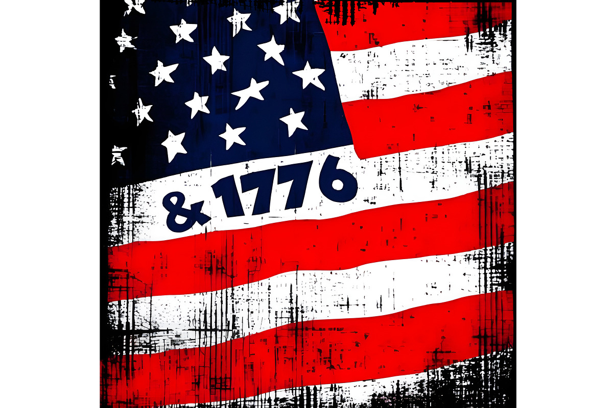 Distressed USA Flag 1776 Celebratio, an Object Illustration by Sharon Schwalbe (Photo 4 of 4)