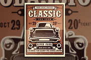 Classic Car Show Flyer, a Flyer Template by Muhamad Iqbal hidayat (Thumbnail 3 of 4)