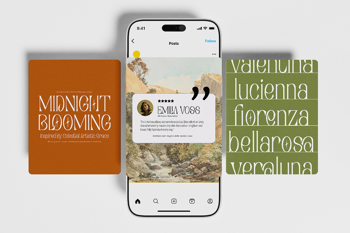 Rosetaen Luxury Serif, a Serif Font by operatype.co (Photo 4 of 8)