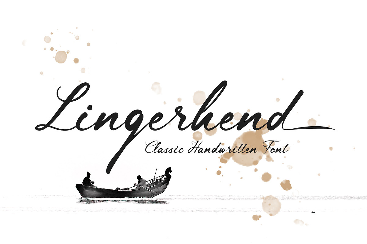 Lingerhend | Classic Script, a Script Font by Lemonthe (Photo 1 of 7)