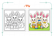 Bunny Friends Easter Coloring Book, a Seasonal Illustration by Ink Gallery (Thumbnail 5 of 8)