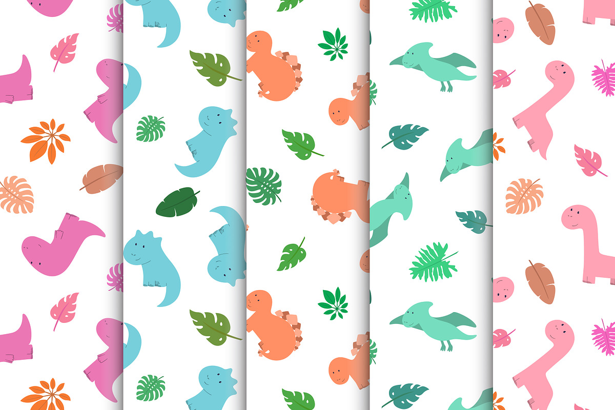 Cute Dinos, an Animal Illustration by Alla_Ri_Shop (Photo 2 of 5)