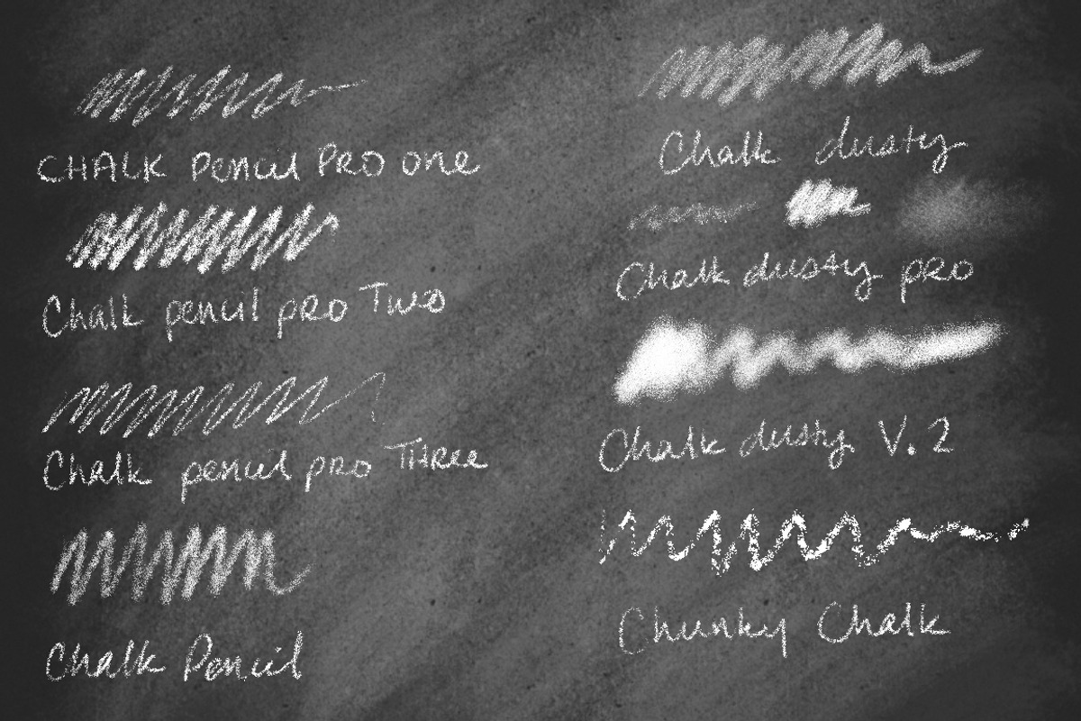 Chalk Brushes for Procreate, a Brush Add-On by studio.pancz (Photo 3 of 7)