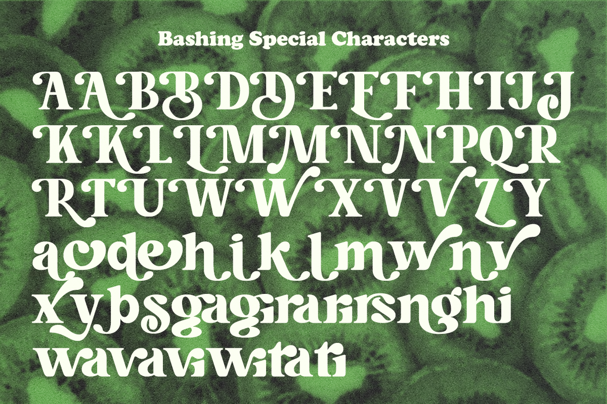 Bashing - Retro Swash Font, a Serif Font by Pandeka Studio (Photo 12 of 13)