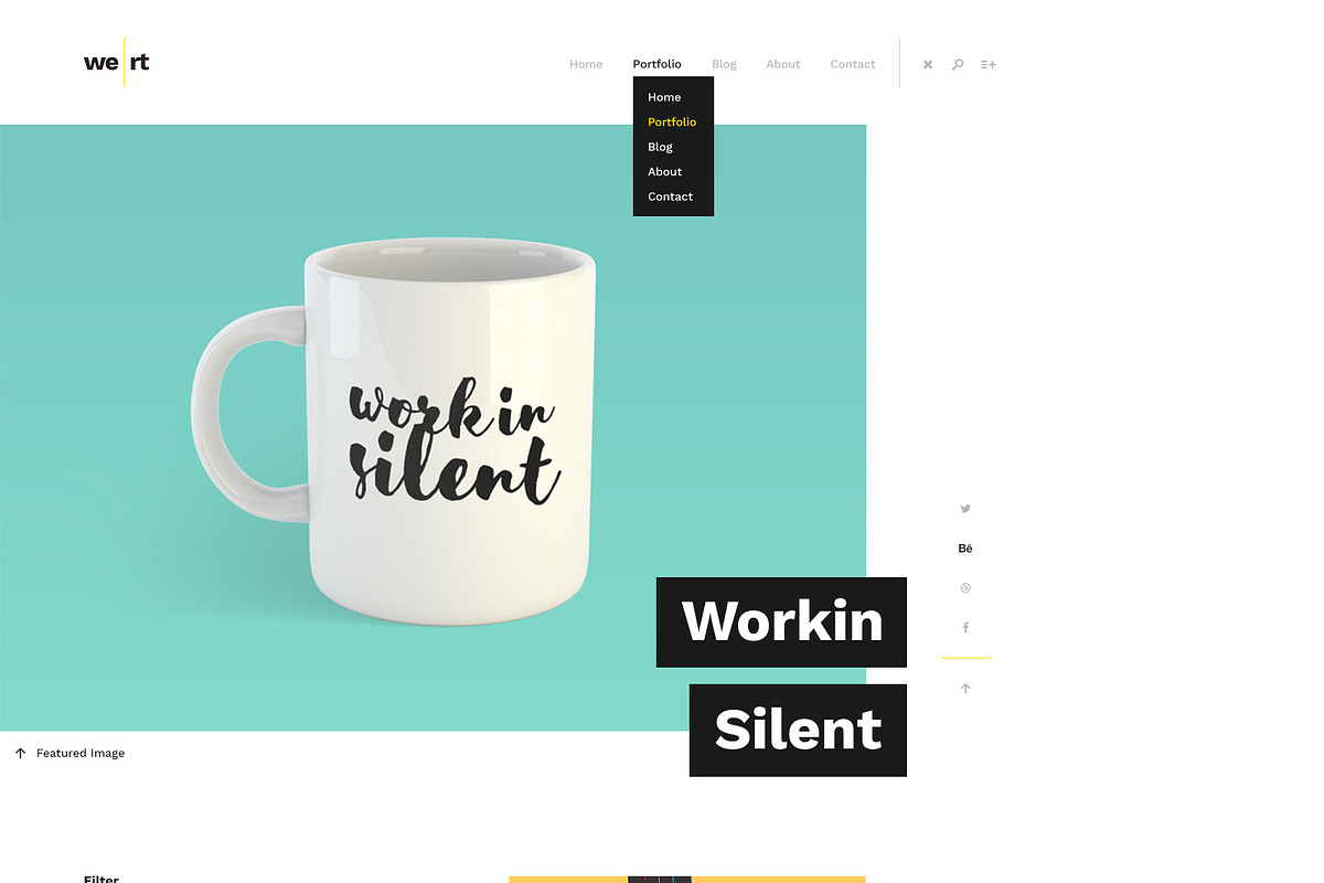 Wert PSD - Minimal Unique Portfolio, a Websites & App Template by IshYoBoy (Photo 17 of 19)