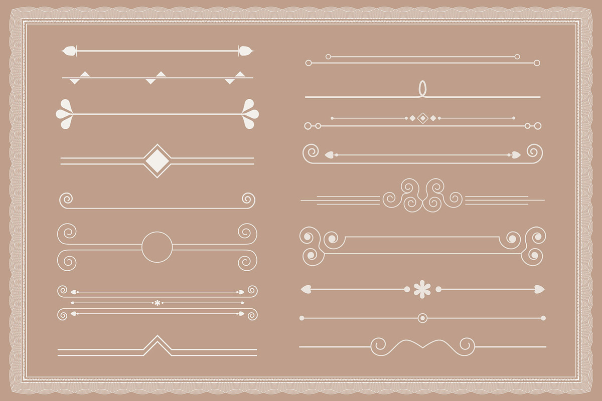 50 Floral Dividers Frames Set, a Decorative Illustration by Photoshop Action (Photo 2 of 6)