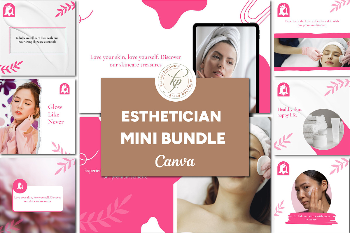 Esthetician Template Mini Bundle, a Social Media Template by Branding by Kellsey (Photo 1 of 5)