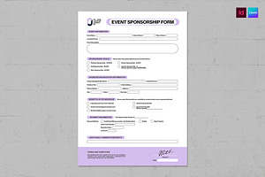 Event Sponsorship Form Template, a Stationery Template by BrandPacks