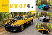 Car Sedan Mockup Set, an Advertising Mockup by Country4k (Thumbnail 1 of 4)