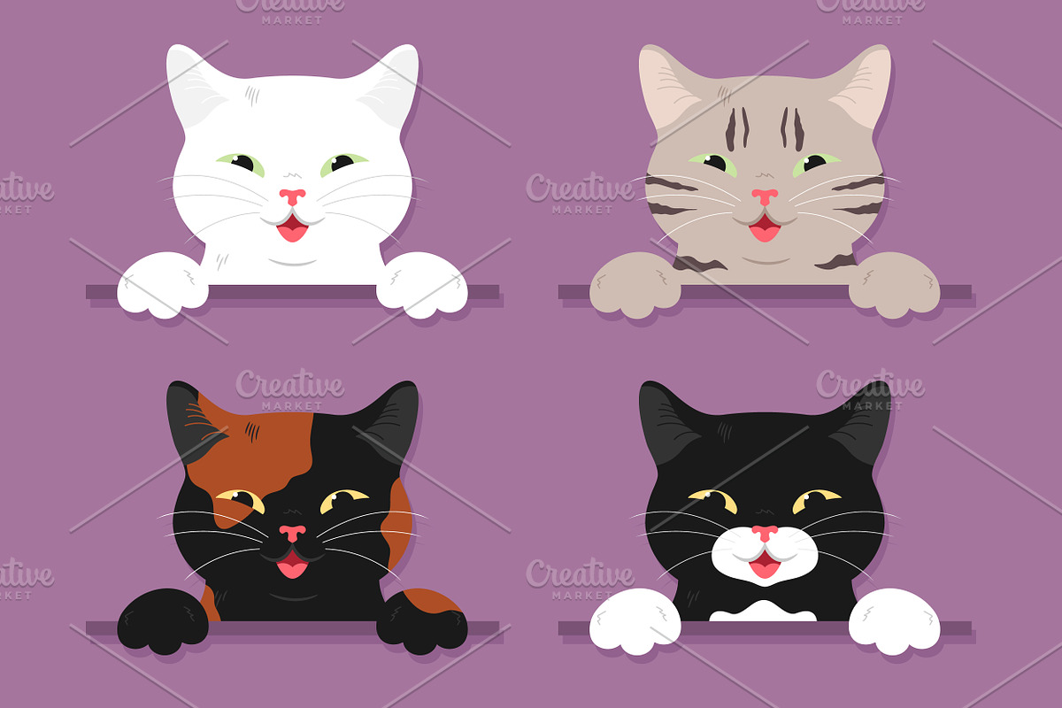 Cat Fur Colors Set, an Animal Illustration by PsychocheArt (Photo 3 of 3)