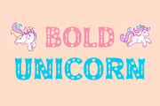 Bold Unicorn Font, a Font by vladocar (Thumbnail 1 of 6)
