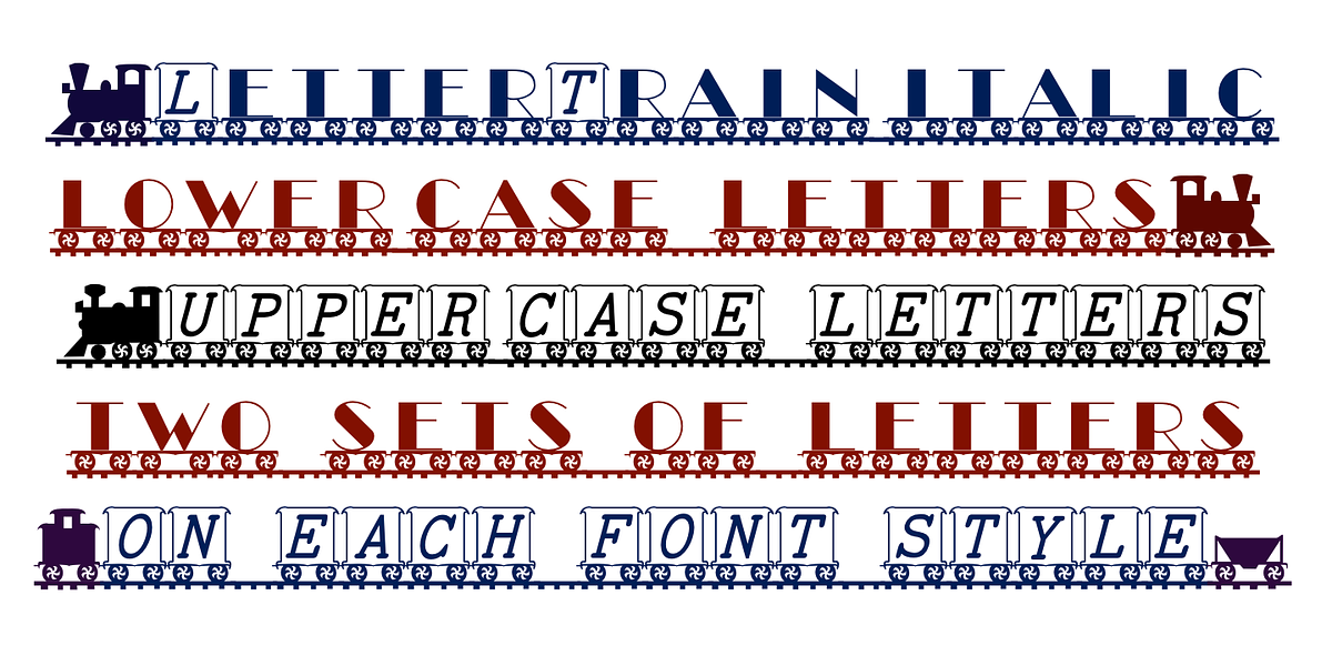 LetterTrain, a Symbol Font by Ingrimayne Type (Photo 3 of 5)