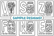 Jar of ABCs Coloring Book, an Education Illustration by Craftsbeefy (Thumbnail 2 of 4)
