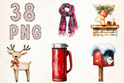 Warm Nostalgic Christmas Clipart, an Illustration by Libby Wishes (Thumbnail 3 of 9)
