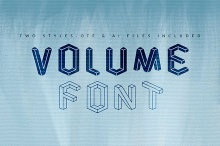 Volume Font and Vector Two Styles